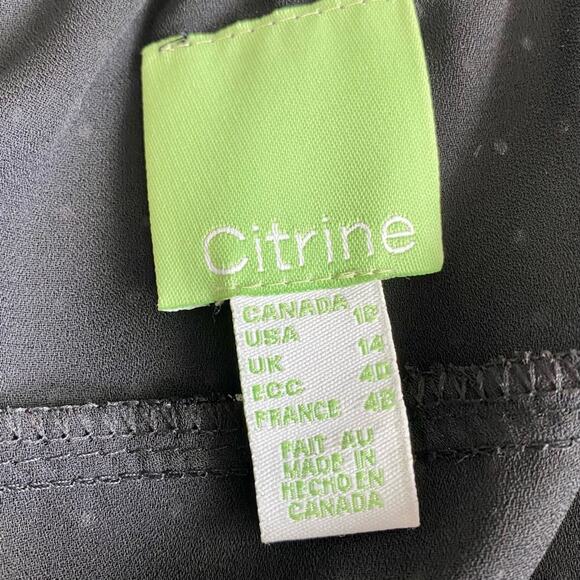 NWT Citrine Black Micro Polka Dot Tiered Ruffle Boatneck Blouse Size 12 - Picture 3 of 11